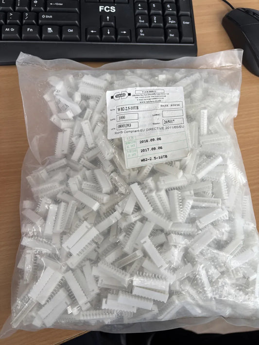 WB2-2.5-10TB | 10-Pin Wire-to-Board Connectors | Bags of 1000 | Surplus Stock